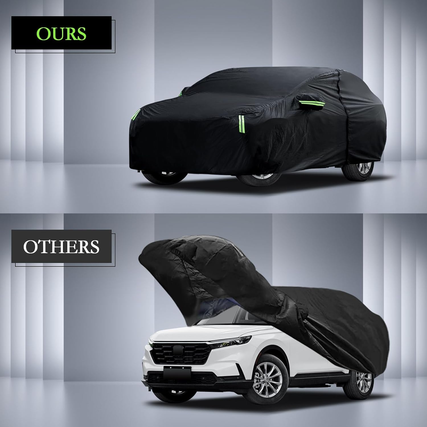 Car Cover Custom Fit for Honda CRV 1997-2025, Toyota RAV4 1996-2025, Waterproof All Weather for Automobiles Full Exterior Cover Rain Sun Snow Protector with Door Zipper
