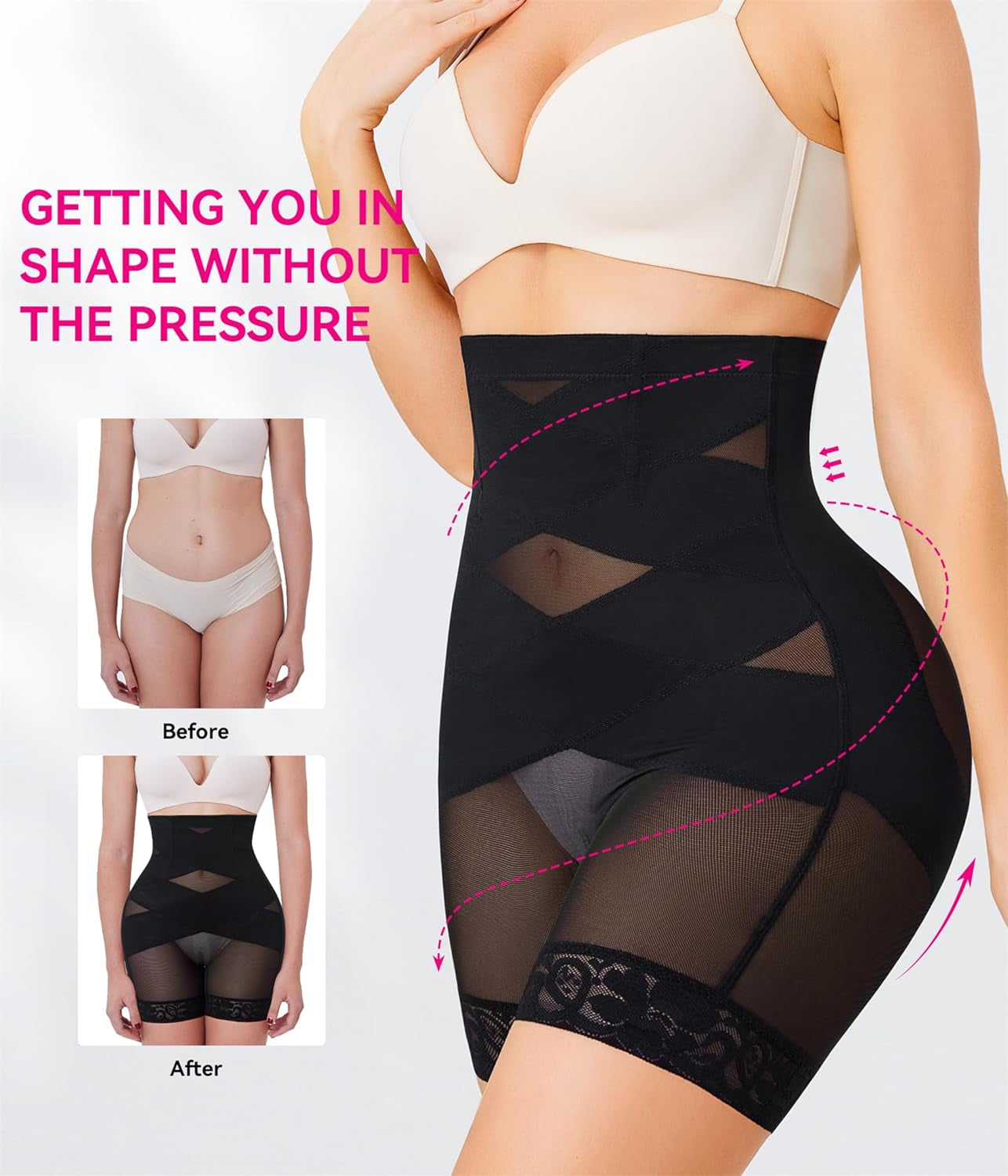 Shapewear Tummy Control Body Shaper High Waisted Butt Lifting Panties Shapewear Shorts Thigh Slimmer
