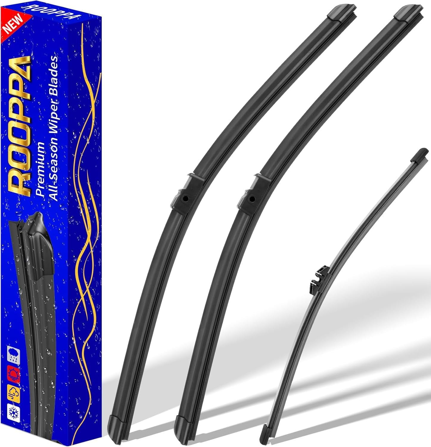 3 Wipers Replacement for 2012-2016 Honda CRV CR-V, Windshield Wiper Blades Original Equipment Replacement - 26"/16"/13" (Set of 3) U/J HOOK