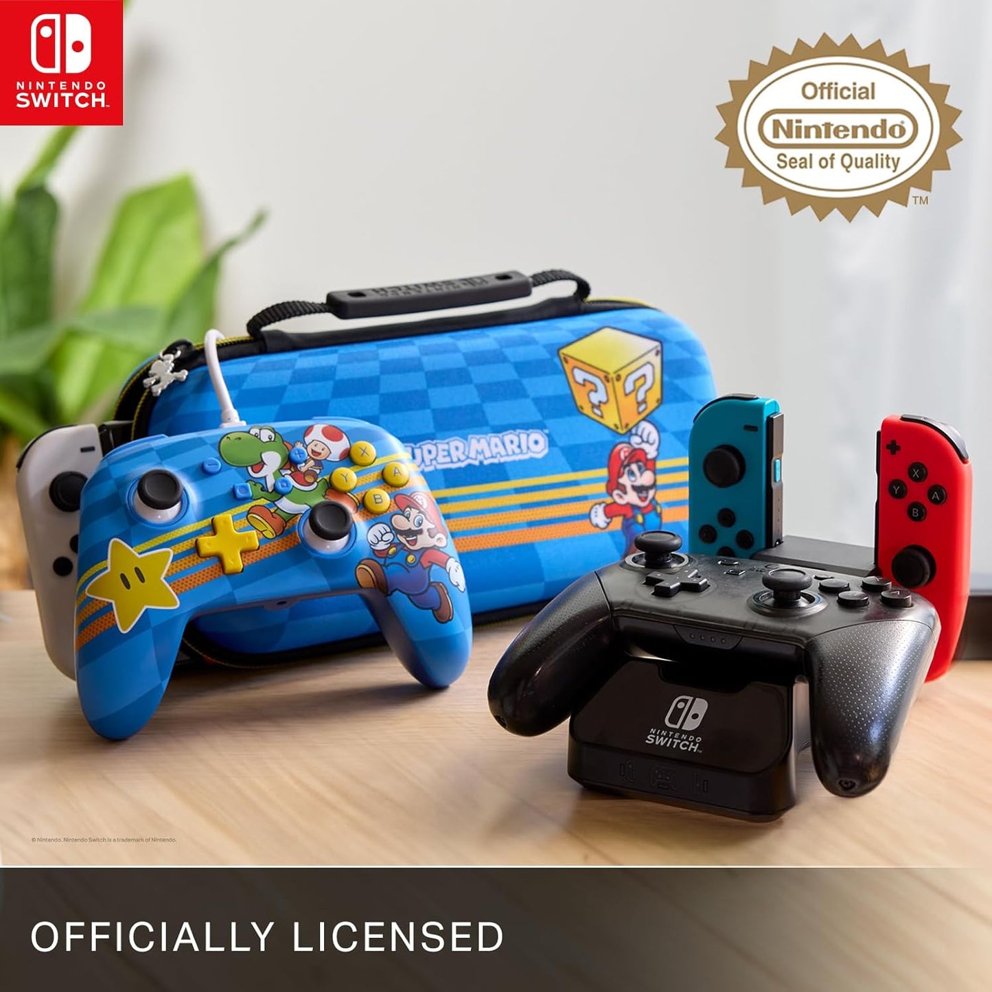 Wireless Nintendo Switch Controller - Midnight, AA Battery Powered (Battery Included), Nintendo Switch Pro Controller, Mappable Gaming Buttons, Officially Licensed by Nintendo