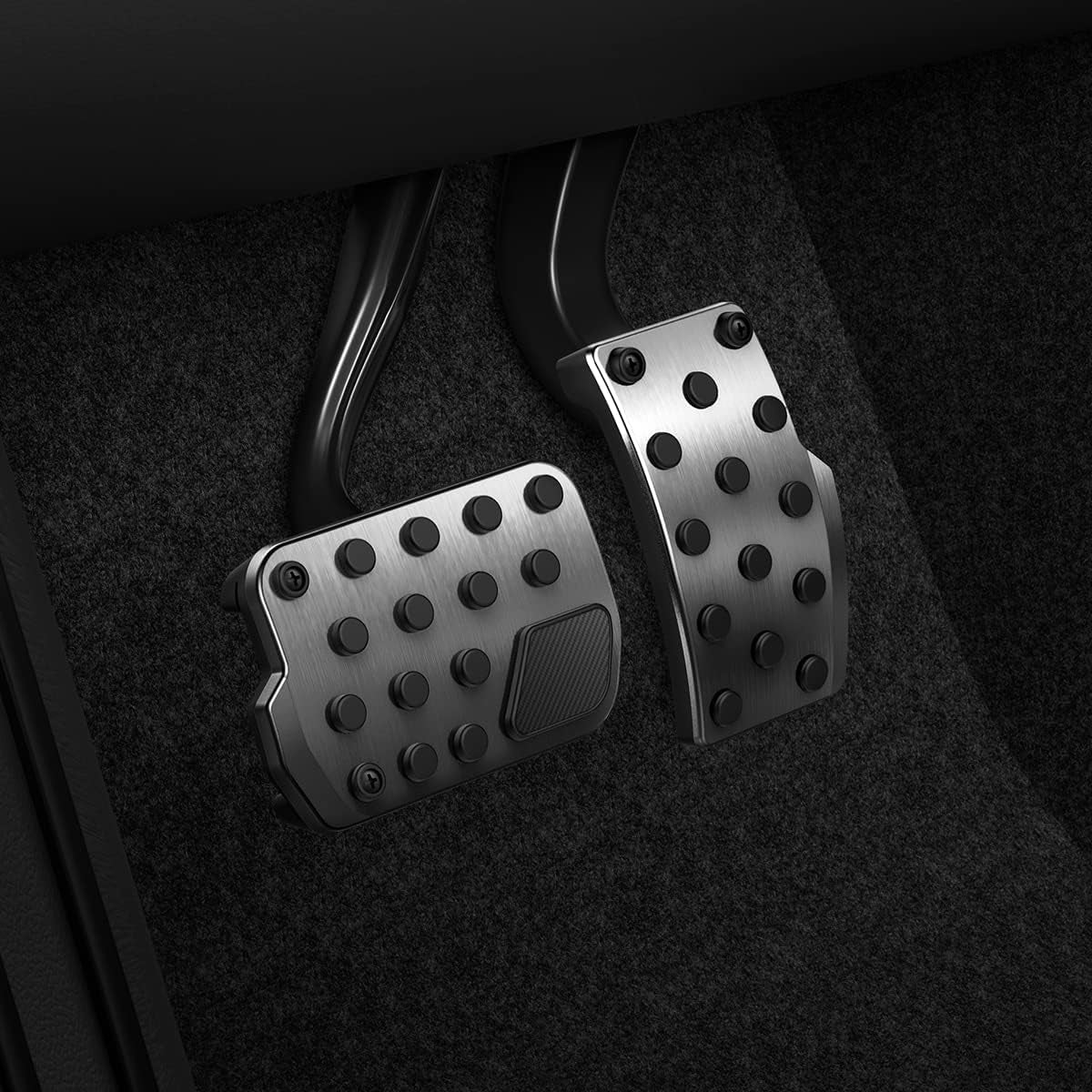 Stuttgart Type a (Concave Pedal) Designed for Tesla Model 3 & Y Non-Slip Performance Stainless Steel Foot Pedal with EZ Slide [Compatible with Model 3 2024 Refresh]