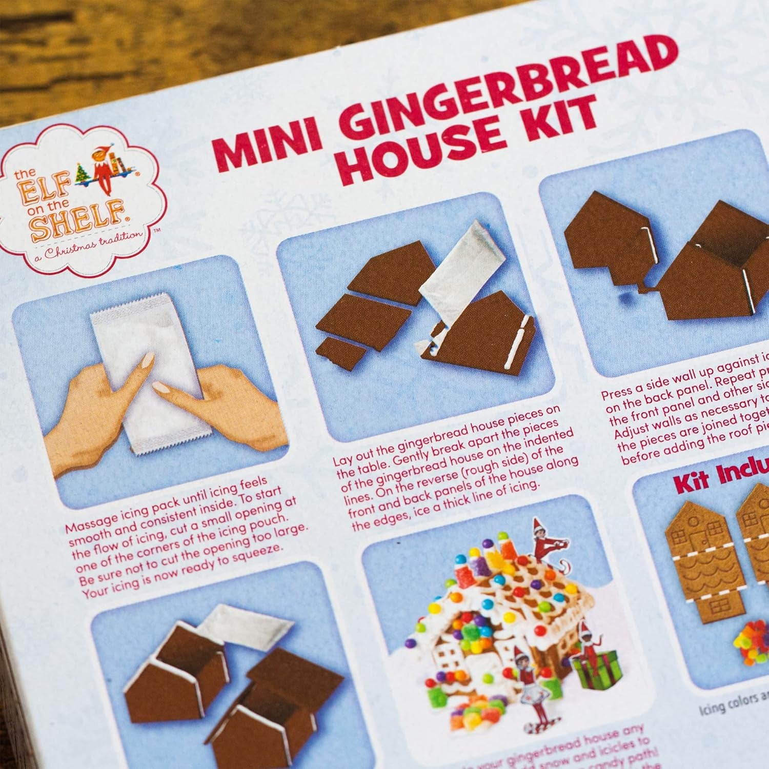 Elf on the Shelf Mini Holiday Gingerbread House Kit - Includes Everything - Pre-Baked Cookies, Candy, Icing Etc. - 7Oz, 198G - 1 PACK