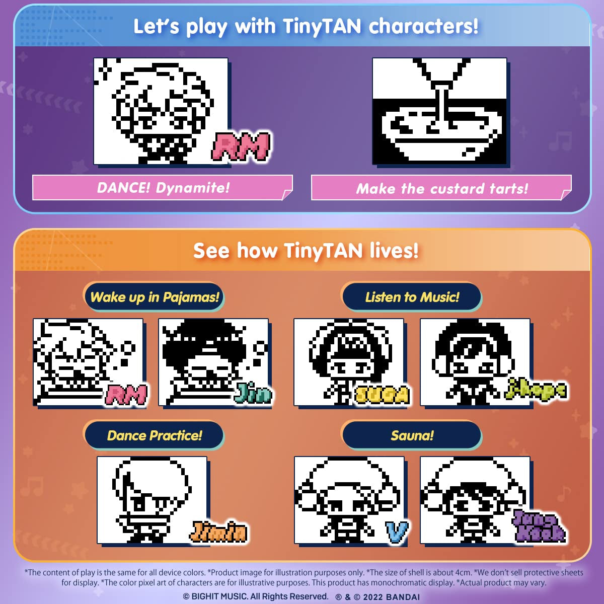 Tamagotchi Nano X Tinytan - V Ver., Hugmy Tamagotchi Vinyl Figure and Tamagotchi Nano​ Electronic Pet ZOUSA