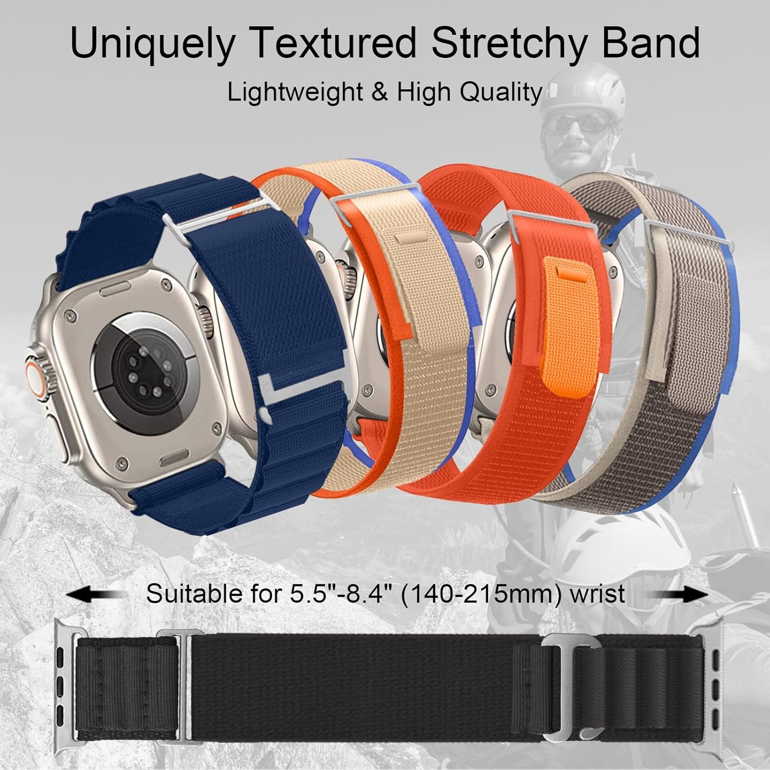 Compatible with Apple Watch Ultra Band 49Mm 46Mm 45Mm 44Mm 42Mm Men Women, Trail Loop+Alpine Loop Apple Watch Band for Iwatch Series 10/9/8/7/6/5/4/3/2/1/Se/Ultra/Ultra 2
