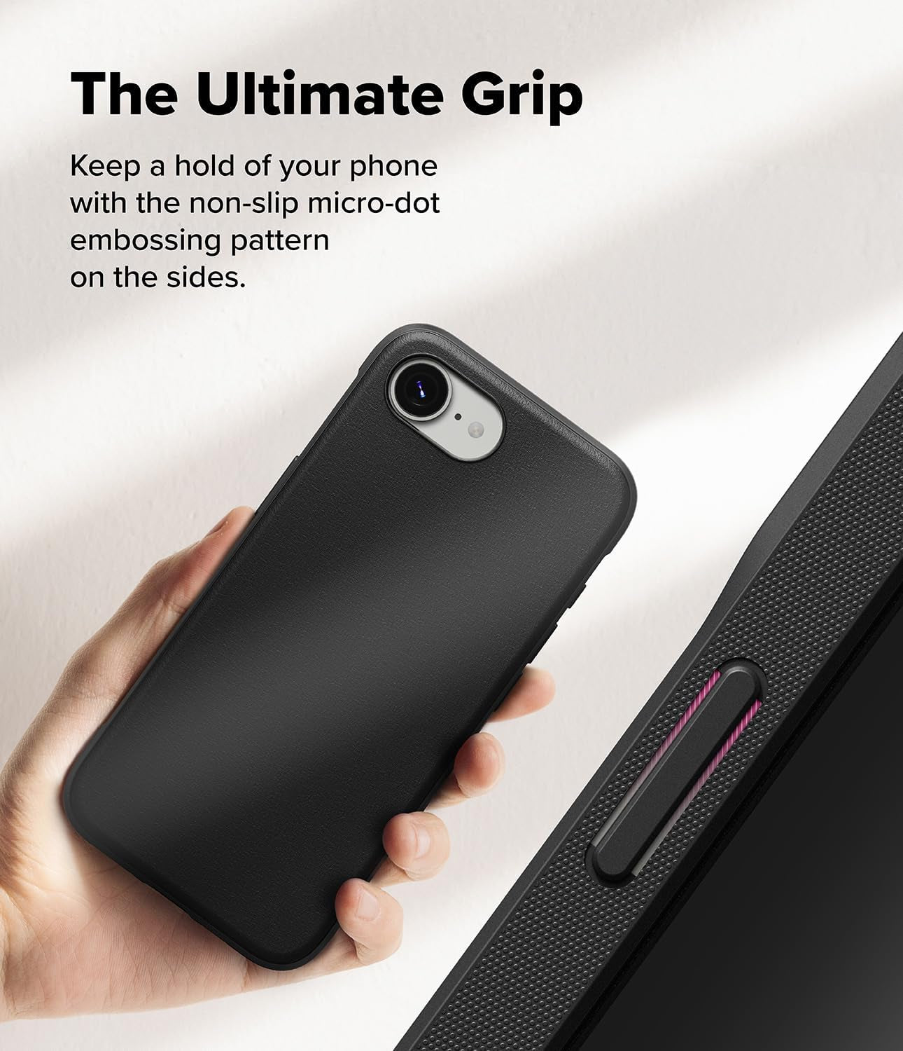Onyx [Feels Good in the Hand] Compatible with Iphone 16E Case, Anti-Fingerprint Technology Prevents Oily Smudges Non-Slip Enhanced Grip Precise Cutouts for Camera - Black