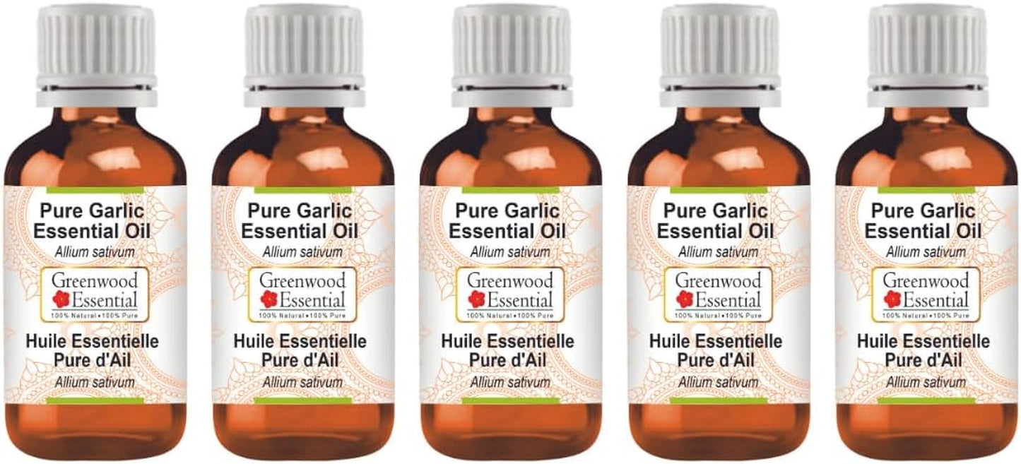Pure Garlic Essential Oil (Allium Sativum) Steam Distilled 10Ml (0.33 Oz) TLBH