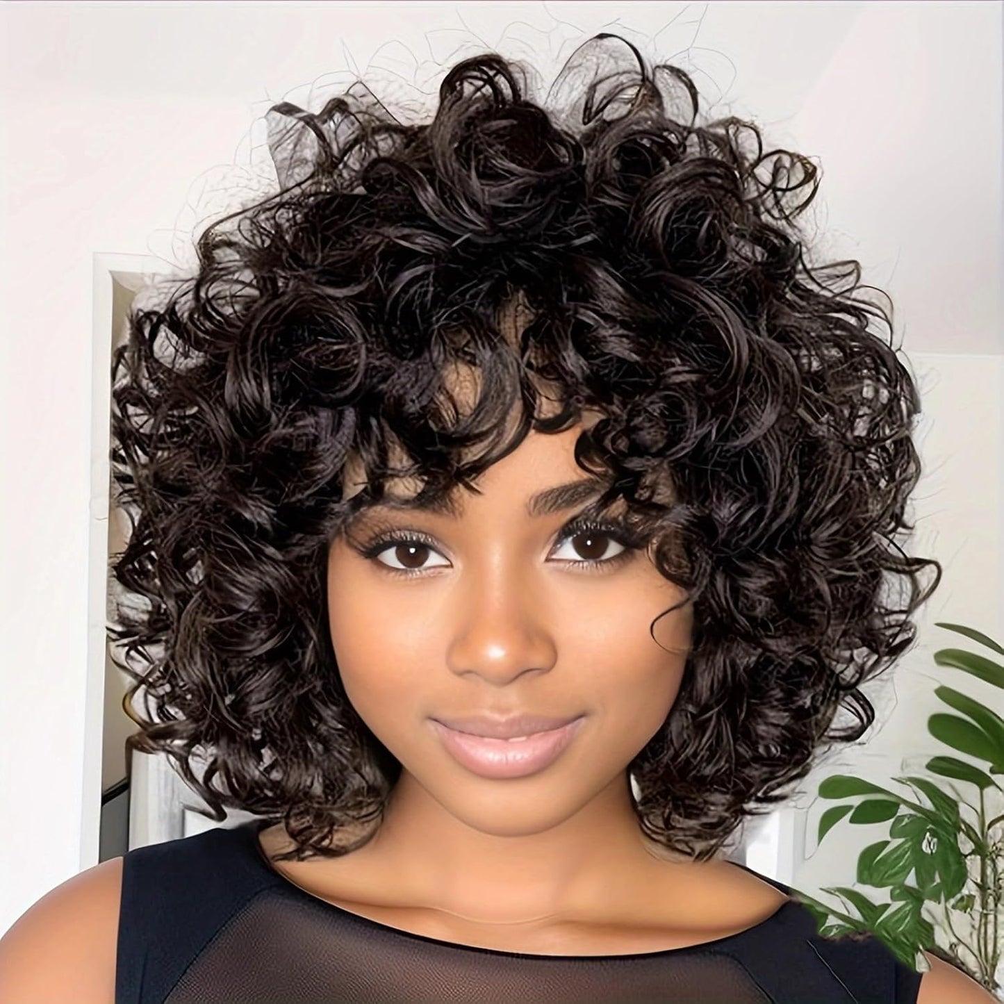 Dark Brown Ocean Wave Crochet Hair Pre Looped 9 Inch Curly Crochet Hair Ocean Wave 7 Packs Deep Wave Short Wavy Ocean Wave Crochet Braids Hair Extensions for Women Water Wave
