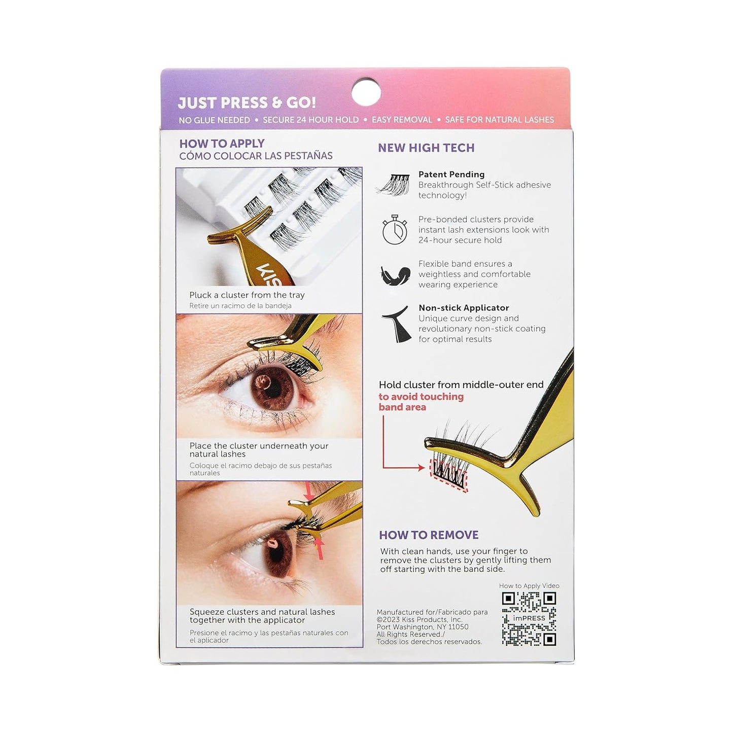 KISS  Falsies False Eyelashes, Lash Clusters, 'Natural', 12 Mm, Includes 20 Clusters, 1 Applicator, Contact Lens Friendly, Easy to Apply, Reusable Strip Lashes