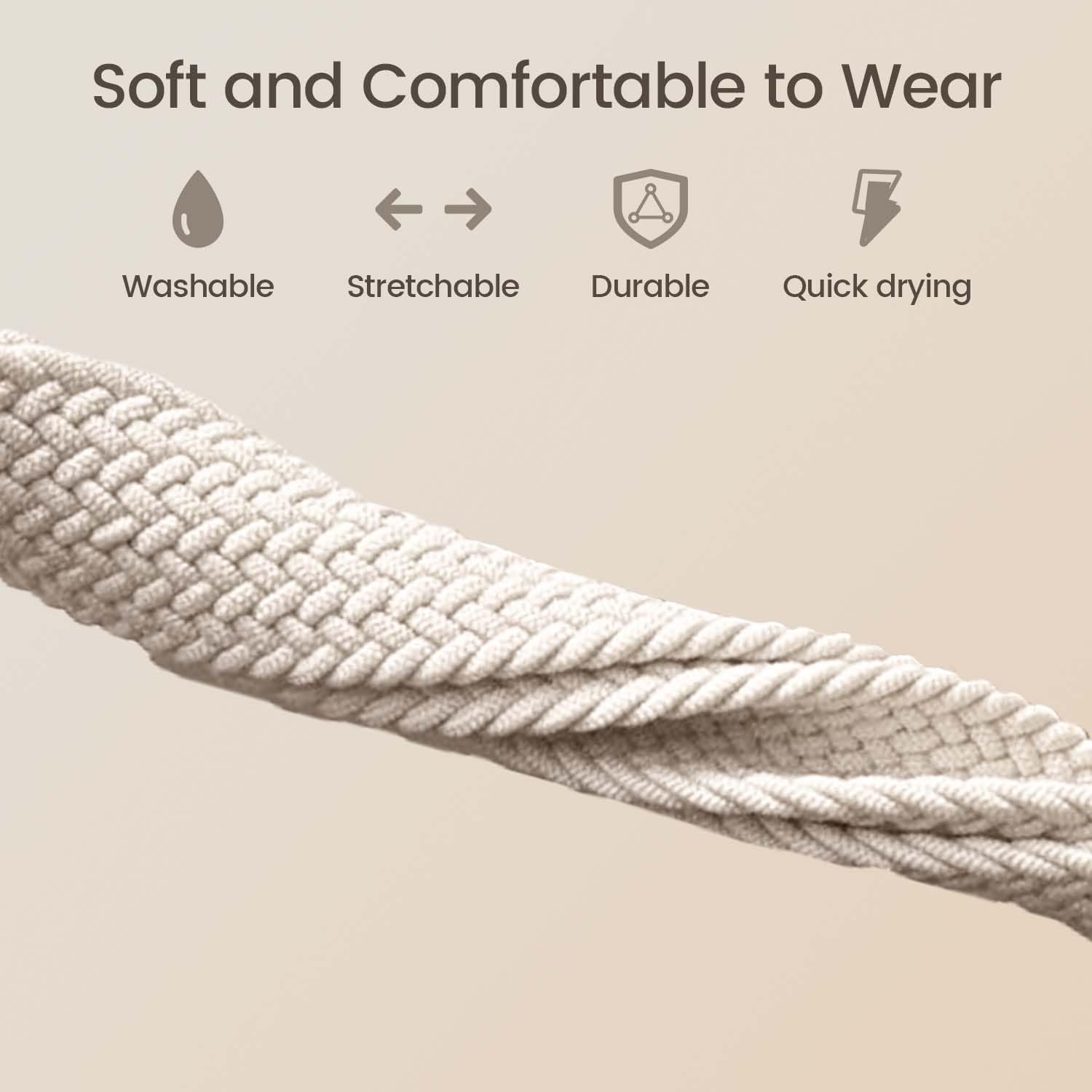 Braided Nylon Solo Loop Band - with Apple Watch Band 40Mm 44Mm 45Mm 38Mm 41Mm 42Mm 49Mm Women/Men, Adjustable Stretchy Bands Sport Wristband for Iwatch Series 9/8/7/6/5/4/3/2/1/Se/Ultra/Ultra 2