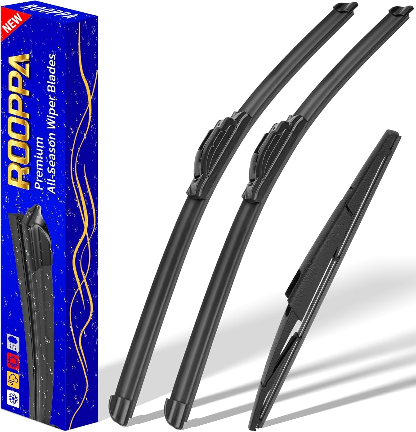 3 Wipers Replacement for 2012-2016 Honda CRV CR-V, Windshield Wiper Blades Original Equipment Replacement - 26"/16"/13" (Set of 3) U/J HOOK