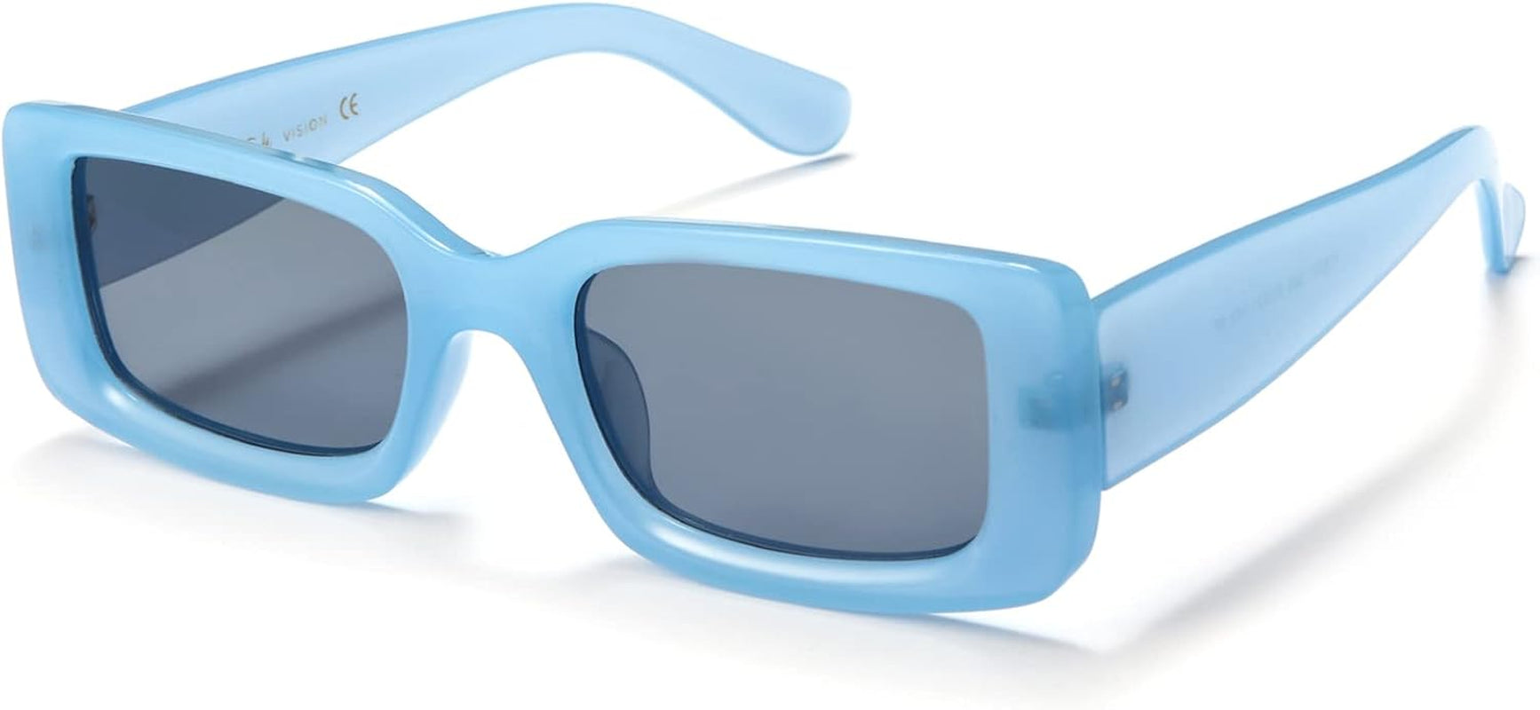 Rectangle Sunglasses Men Tinted Polarized Big Square Retro 90S Vintage Y2K Glasses for Women UV Protection