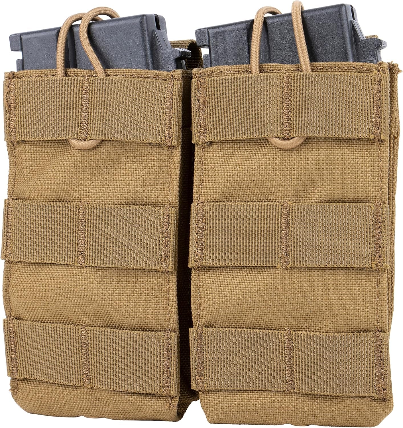 Molle Mag Pouch - Double/Triple Holder for AR 15 M4 M16 AK 5.56 308 Type Airsoft Ammo Rifle - Open-Top Tactical MOLLE Magazine Pouches - 3 Mag Pouch Carrier