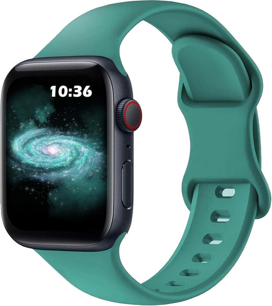 Sport Bands Compatible with Apple Watch Band 38Mm 40Mm 41Mm 42Mm 44Mm 45Mm 46Mm 49Mm,Soft Silicone Waterproof Strap Compatible with Iwatch Bands Series 9 Ultra 8 7 6 5 4 3 2 1 SE Universal