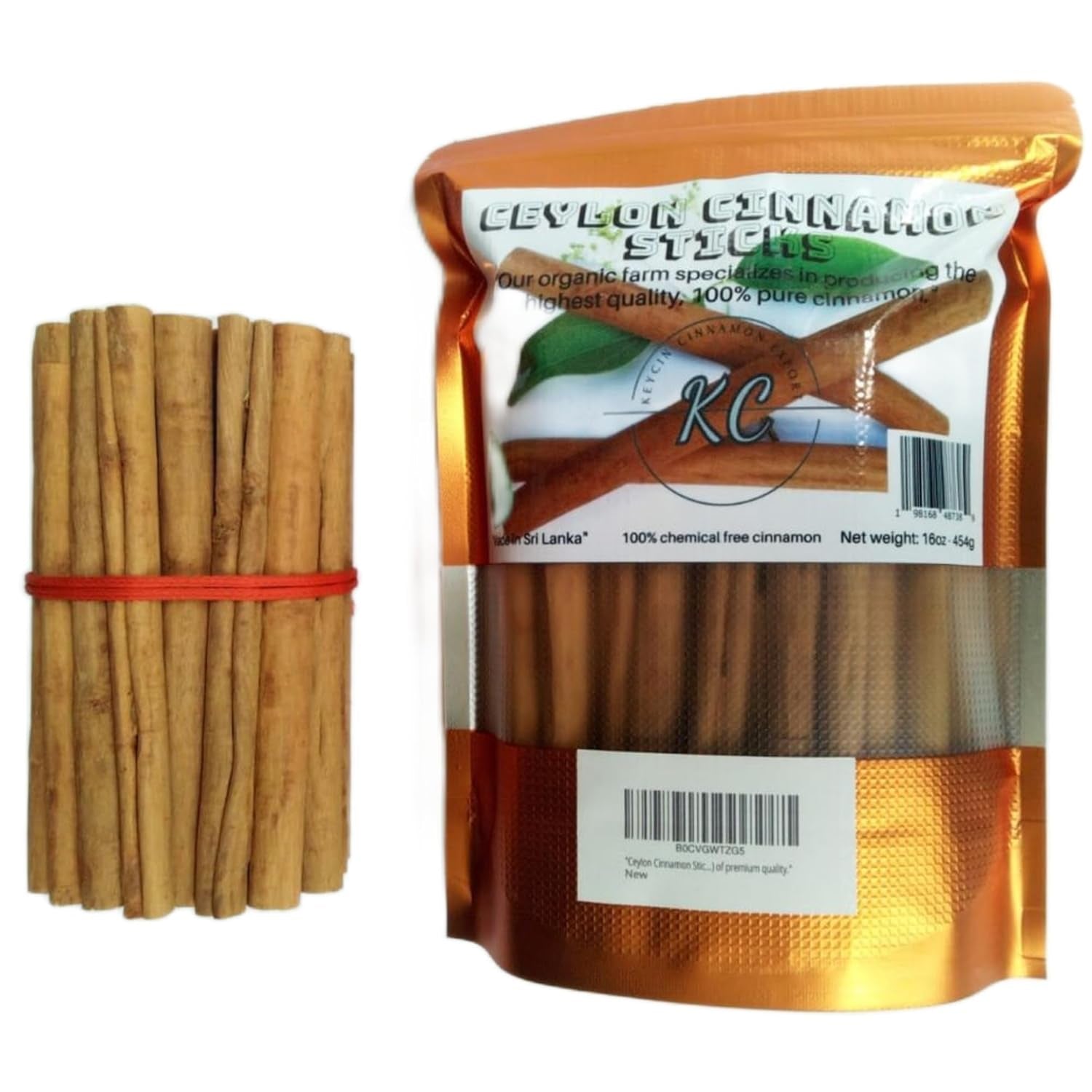 1 Lb of Organic Ceylon Cinnamon Sticks, 7 Inches Long, Chemical-Free, and 100% Natural. These Are Premium Quality True Cinnamon (Cinnamomum Verum) from Sri Lanka. TLBH
