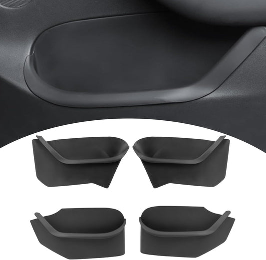 Door Side Organizer for Tesla Model Y 4 PCS Full-Cover Front and Rear Door Storage Box for Model Y TPE Door Slot Tray Mats Interior Accessories Compatible with Model Y 2024-2020