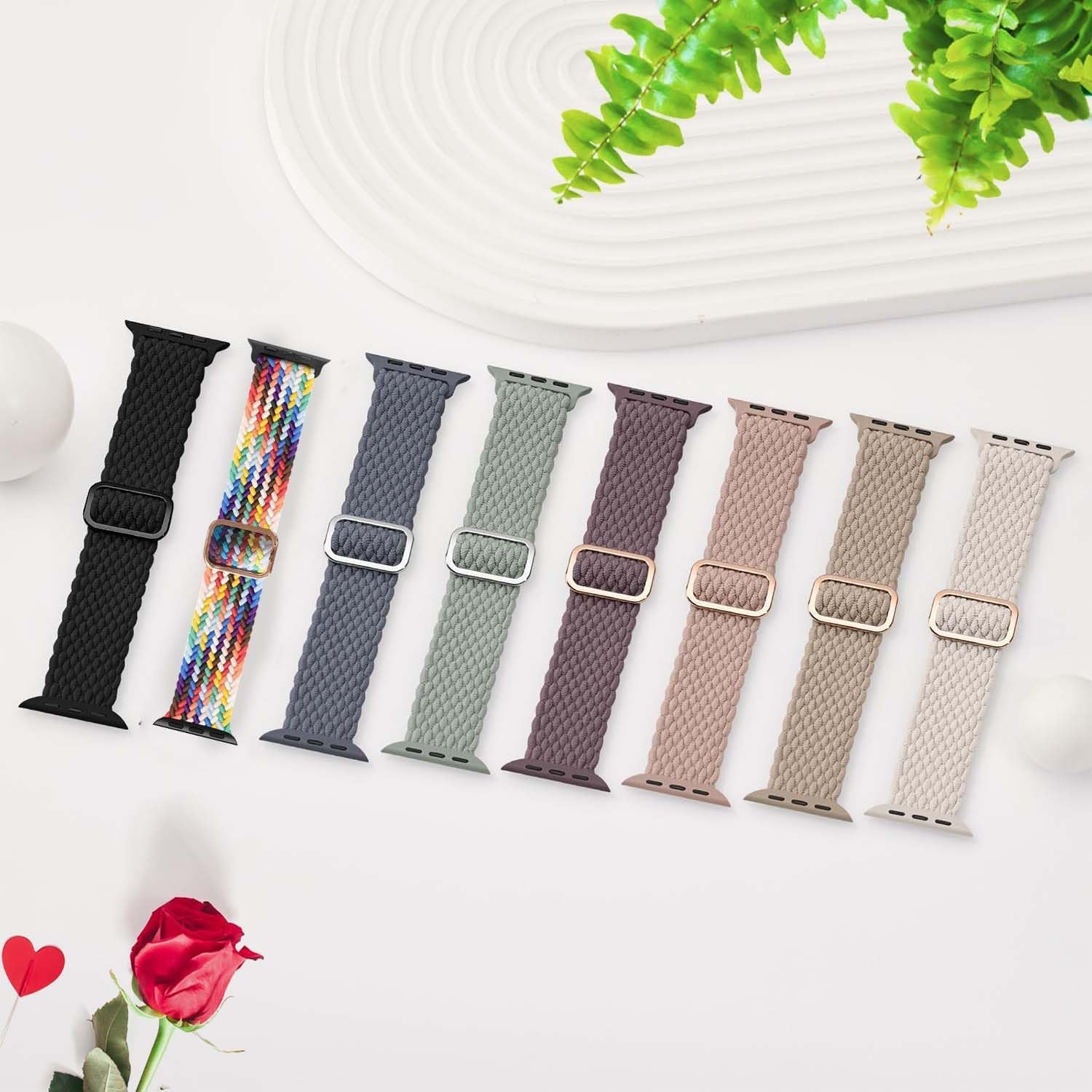 Stretchy Solo Loop Adjustable Bands: Solo Loop Band Compatible with Apple Watch Band 38Mm 40Mm 41Mm 42Mm 44Mm 45Mm 49Mm, Women Men Elastic Braided Nylon Straps Ultra Iwatch Series SE 8 7 6 5 4 3 2 1