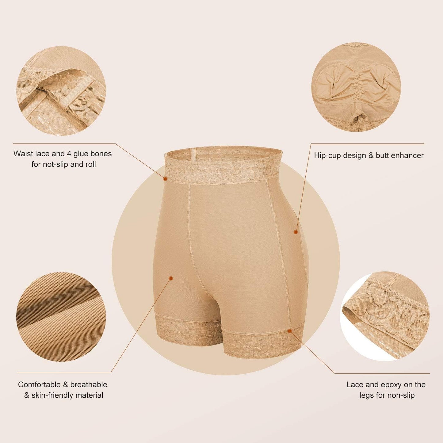 Butt Lifter Panties Faja Shorts Hip Enhancer Tummy Control Butt Lifting Shapewear