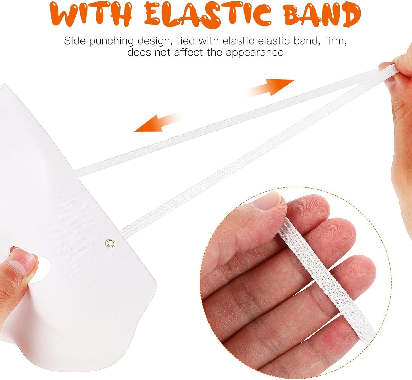 Cat Masks Therian Mask Animal Mask Halloween Mask White Cat Mask Hand Painted Face Mask Cosplay Costume with Elastic Band 3 Pack