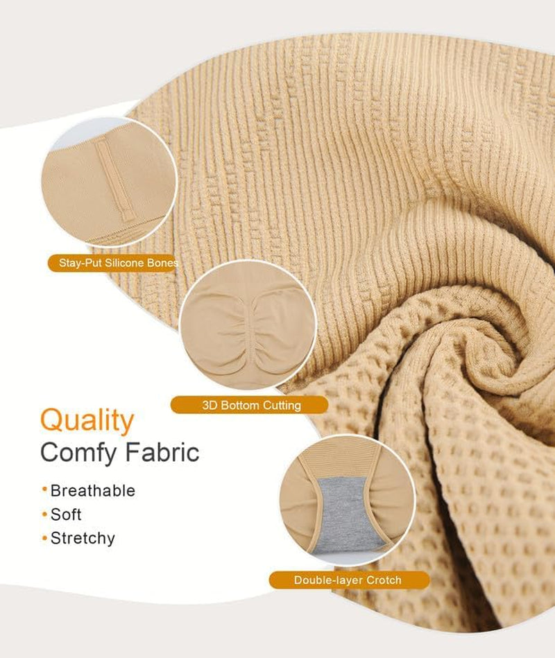 Shapewear Tummy Control Underwear Panties,Mid Waist Trainer Girdle Body Shaper Briefs Butt Lifting Shapewear for Women