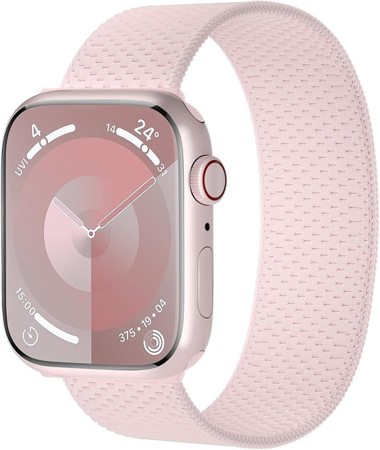 Braided Solo Loop Bands Compatible with Apple Watch 38Mm 40Mm 41Mm 42Mm 44Mm 45Mm 49Mm, Sport Stretch Elastics Strap Wristbands for Iwatch Series 9/8/7/6/5/4/3/2/1 Ultra/Ultra 2 SE Women Men