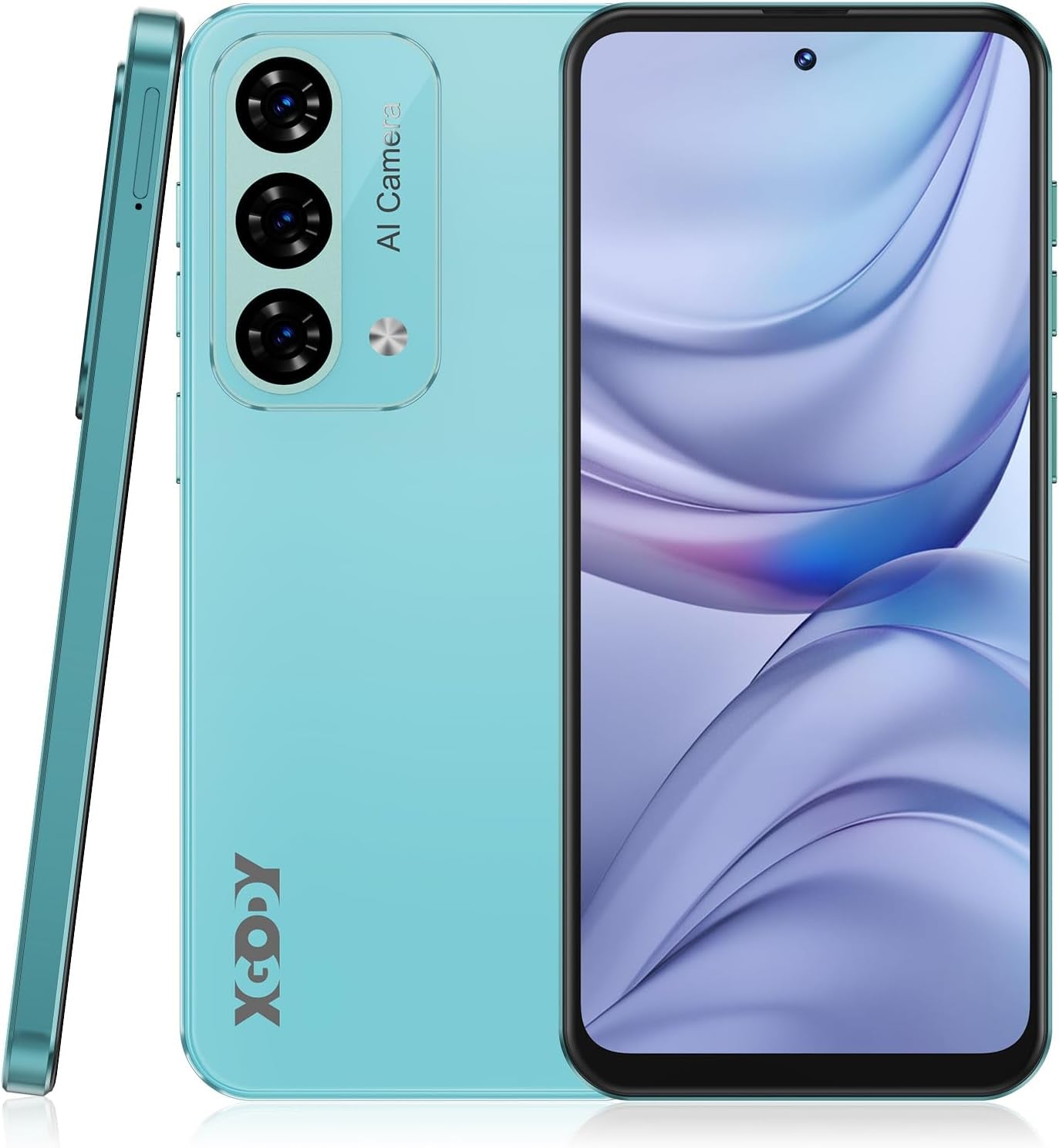 Unlock Phone Mate 60,6.79 Inch HD+ Screen Smartphone,4G Dual SIM Cheap Mobile Phones 4GB+ 128GB Expanded 512G 5280Mah 21MP Camera T-Mobile Android Phone with Finger&Face Unlock Tech Blue