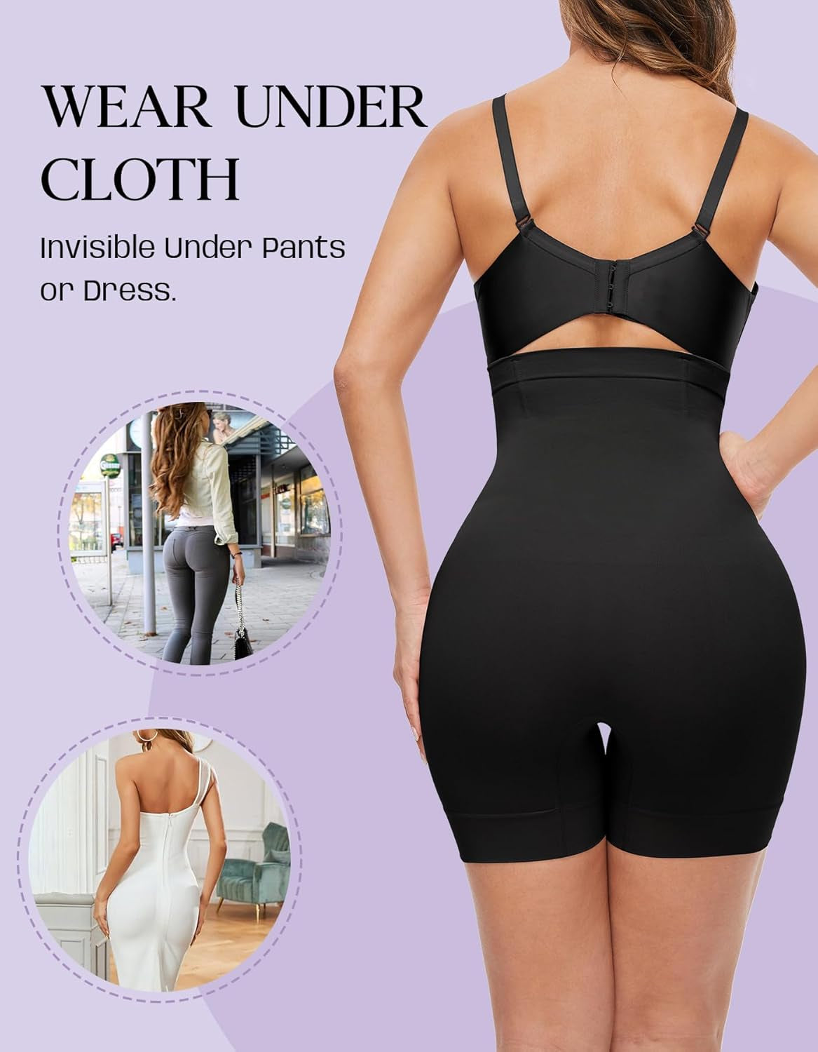 Shapewear Shorts Tummy Control Shapewear Invisible Shaping Shorts High Waisted Body Shaper Shorts under Dress