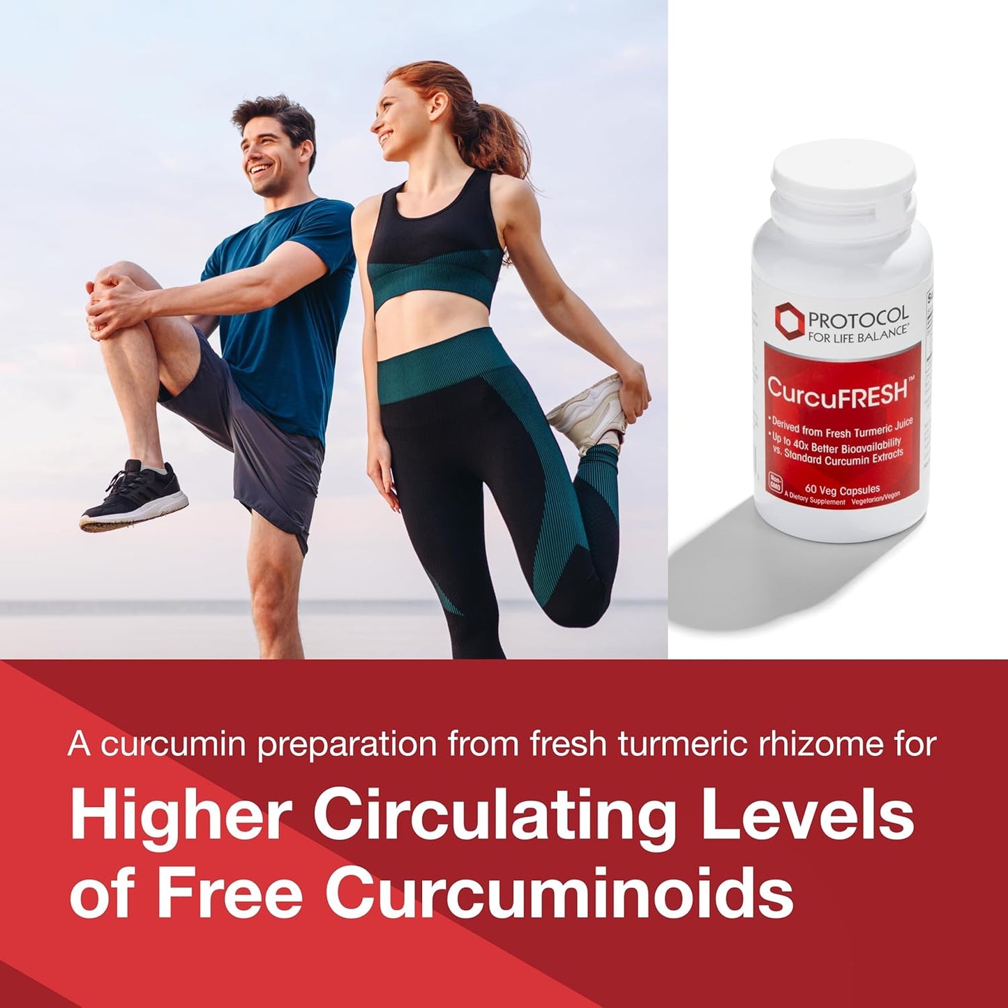 Curcufresh - 40X Absorption - Turmeric Juice Powder - with Curcuminoids - from Curcuma Longa - Vegan & Non-Gmo - 60 Veg Capsules TLBH