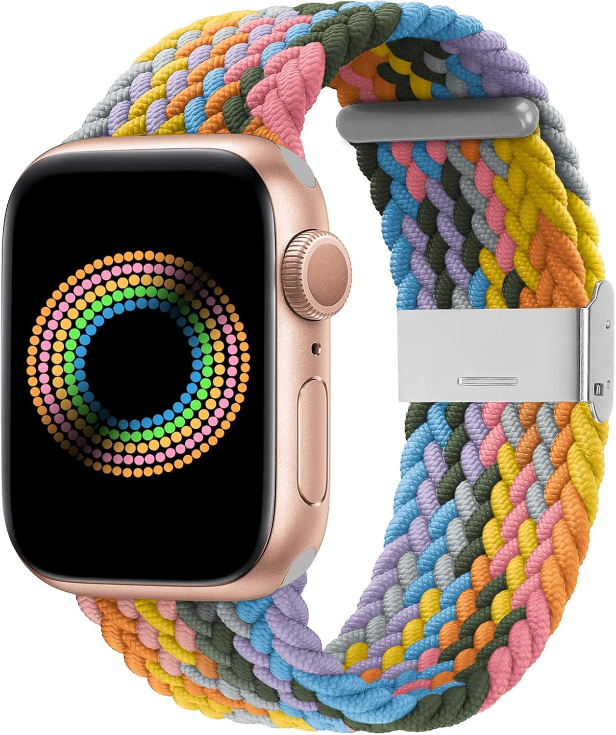 Compatible with Apple Watch Bands 44Mm 40Mm 38Mm 42Mm 41Mm 45Mm 46Mm 49Mm, Iwatch Bands Women Men,Adjustable Braided Solo Loop Elastic Sport Band for Iwatch Ultra SE Series 10/9/8/7/6/5/4