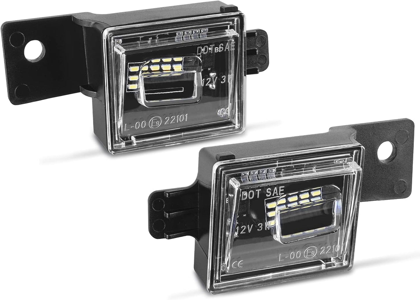 LED License Plate Light Compatible with 2014 2015 2016 2017 2018 2019 2020 2021 2022 Chevy Silverado GMC Sierra 1500 2500HD 3500HD 2015-2021 Colorado Canyon Pickup Truck 6000K, White