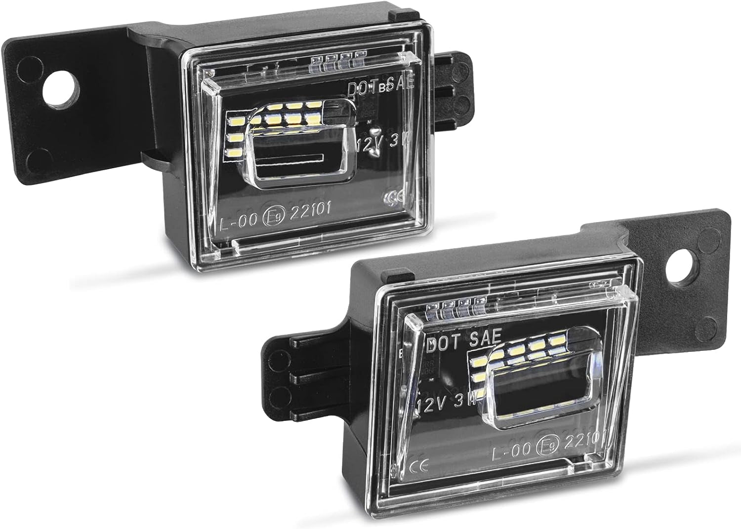 LED License Plate Light Compatible with 2014 2015 2016 2017 2018 2019 2020 2021 2022 Chevy Silverado GMC Sierra 1500 2500HD 3500HD 2015-2021 Colorado Canyon Pickup Truck 6000K, White