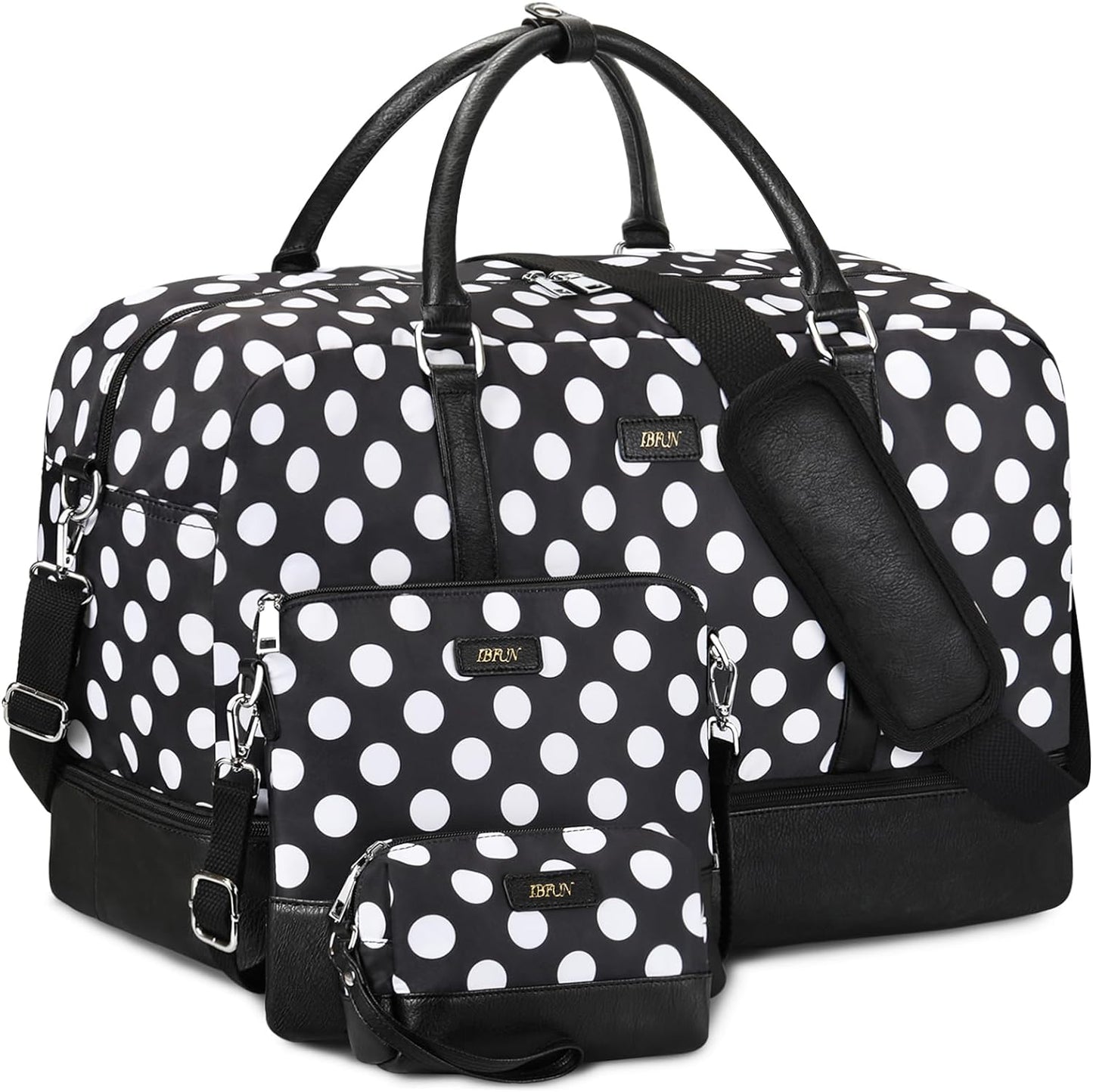 Weekender Bags for Women, 21" Weekender Travel Bag, Travel Duffle Bag with Shoe Compartment Carry on Overnight Duffel Bag for Weekend Travel Business Trip, 3PCS