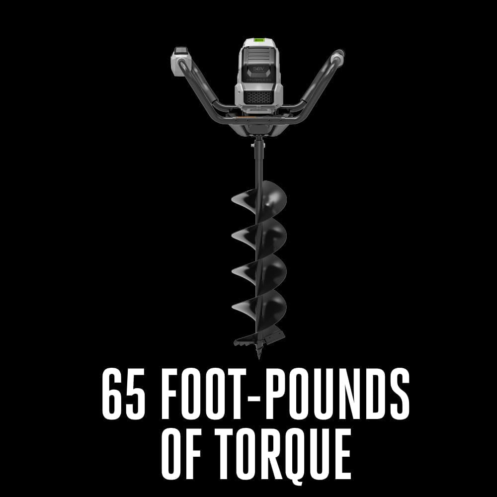 EG0800 8-Inch 56-Volt Lithium-Ion Cordless Earth Auger with Ergonomic Handle Design and Anti-Kickback System, Battery and Charger Not Included