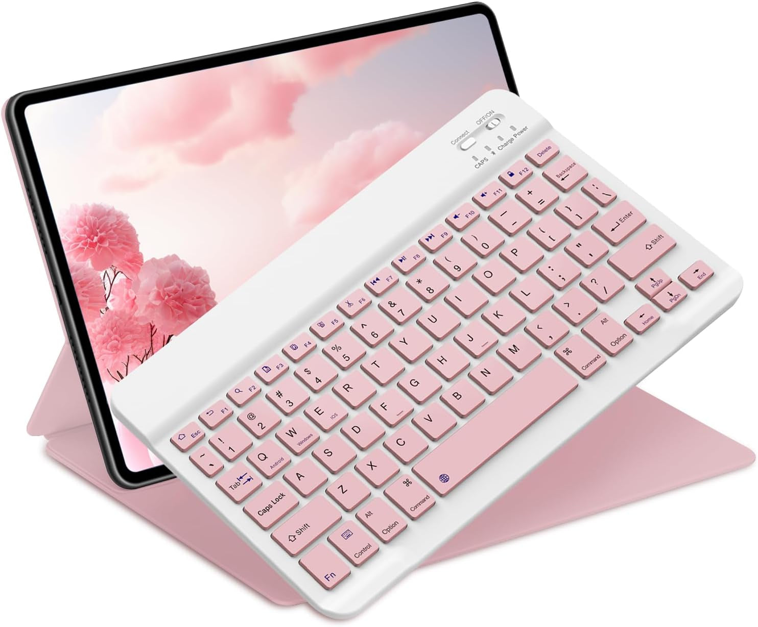 Bluetooth Keyboard for Ipad 10Th Generation, Ipad Pro 13/12/11/10/9/8/7 Inch, Ipad Air 13/11Th Gen, Ipad Mini, Samsung Xiaomi Tablets, Etc. - Slim Wireless Portable Travel Office Computer Accessories