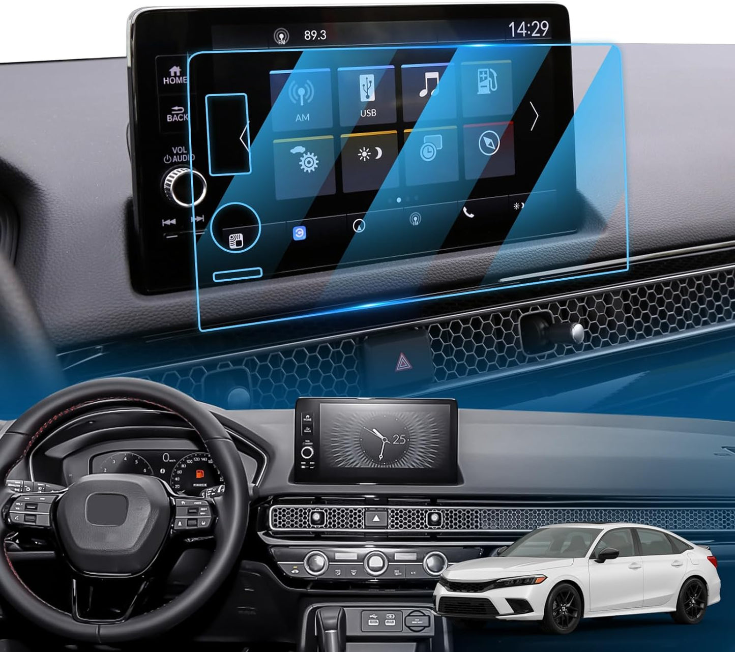 2022 CRV Screen Protector for 2017-2020 2021 2022 Hnoda CRV LX EX EX-L Touring Special Edition Hybrid 7 Inch Infotainment Screen Protector 2022 CR-V Hybrid Touring Screen Protector Accessories