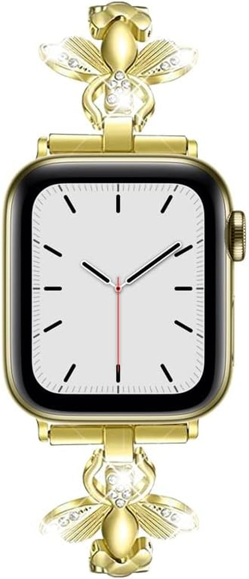 Metal Gold Bands Compatible Glitter Apple Watch Band 38Mm 40Mm 41Mm for Women Honey Bee,Stainless Steel Iwatch Strap Bling Slim Wristband Chain for Iwatch Series 9/8/7/6/5/4/3/2/1/SE2/SE