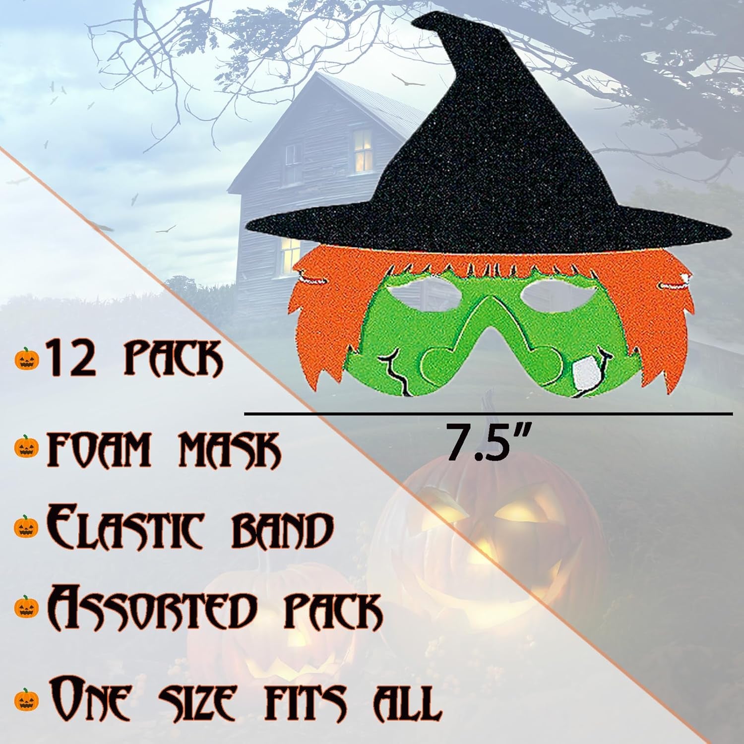 Halloween Monster Masks Foam for Kids Halloween Party Favors 12 Foam Masks Halloween Kids Masks for Halloween Party Supplies Kids Halloween Costume Accessories 12 Spooky Designs Halloween Faces