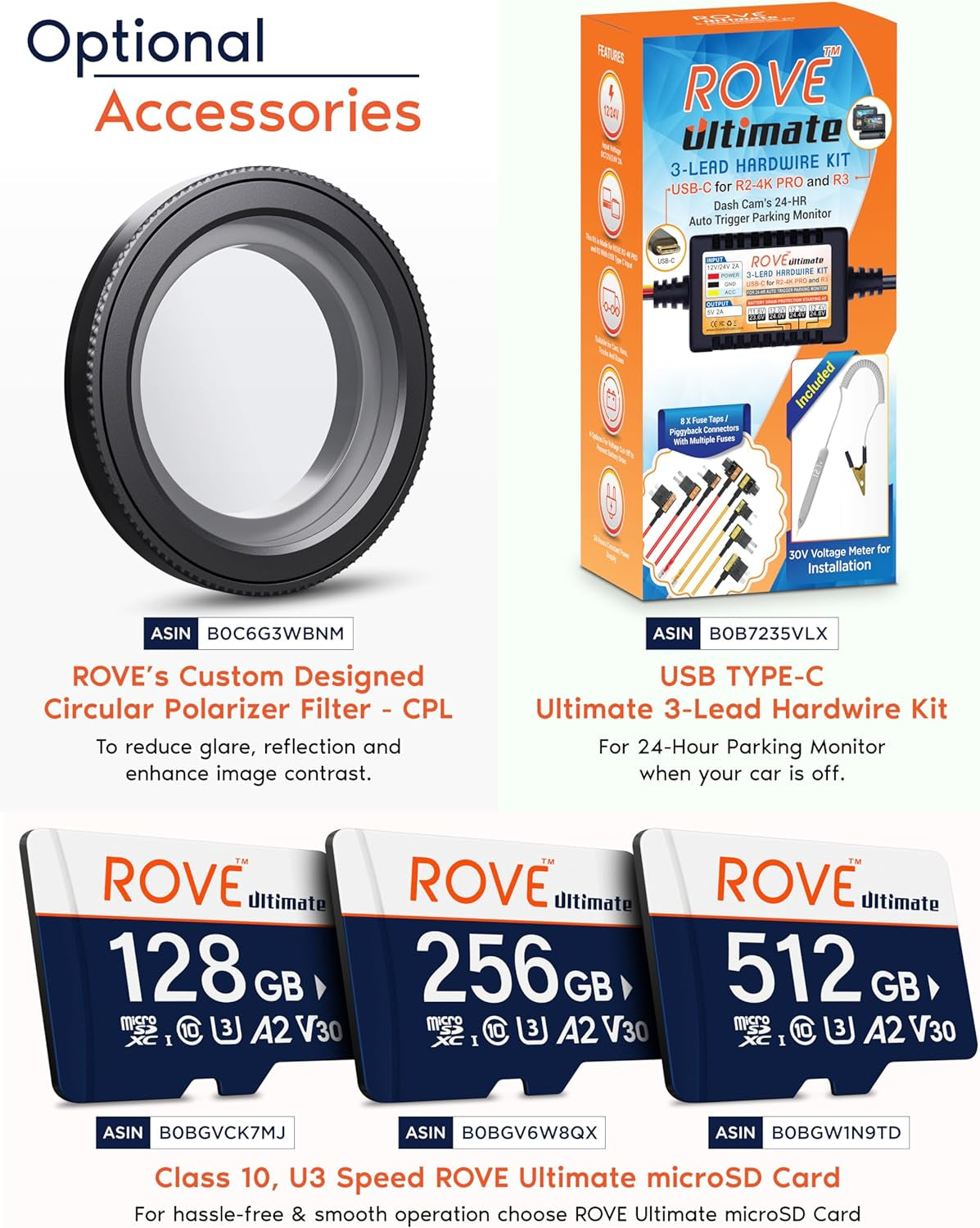 R2-4K Dash Cam Built-In Wifi GPS Car Dashboard Camera Recorder with UHD 2160P, 2.4" IPS Screen, 150° Wide Angle, WDR, Night Vision