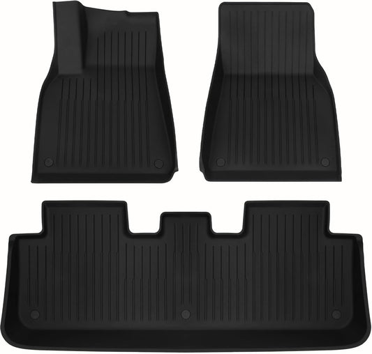 2025 Model Y Floor Mats for Tesla Model Y Accessories 2024 Floor Mats 5 Seater Mat 3 Pcs Cargo Liner Compatible with Tesla Model Y 2024 2023 2022 2021, Not Fit for New Model Y 2025 Launch Series