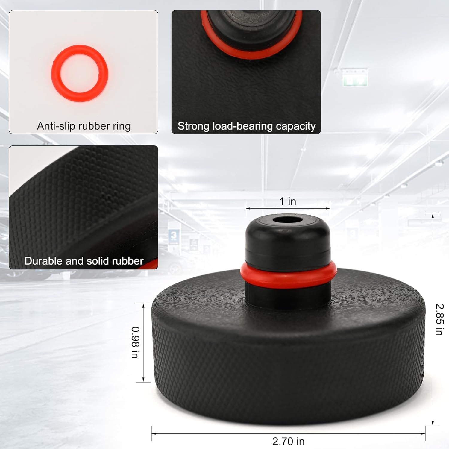 Lifting Jack Pad Pucks Compatible for Tesla Model 3/S/X/Y 2013 to 2024,Accessories for Vehicles,4 Pcs with Storage Case and Tire Tools