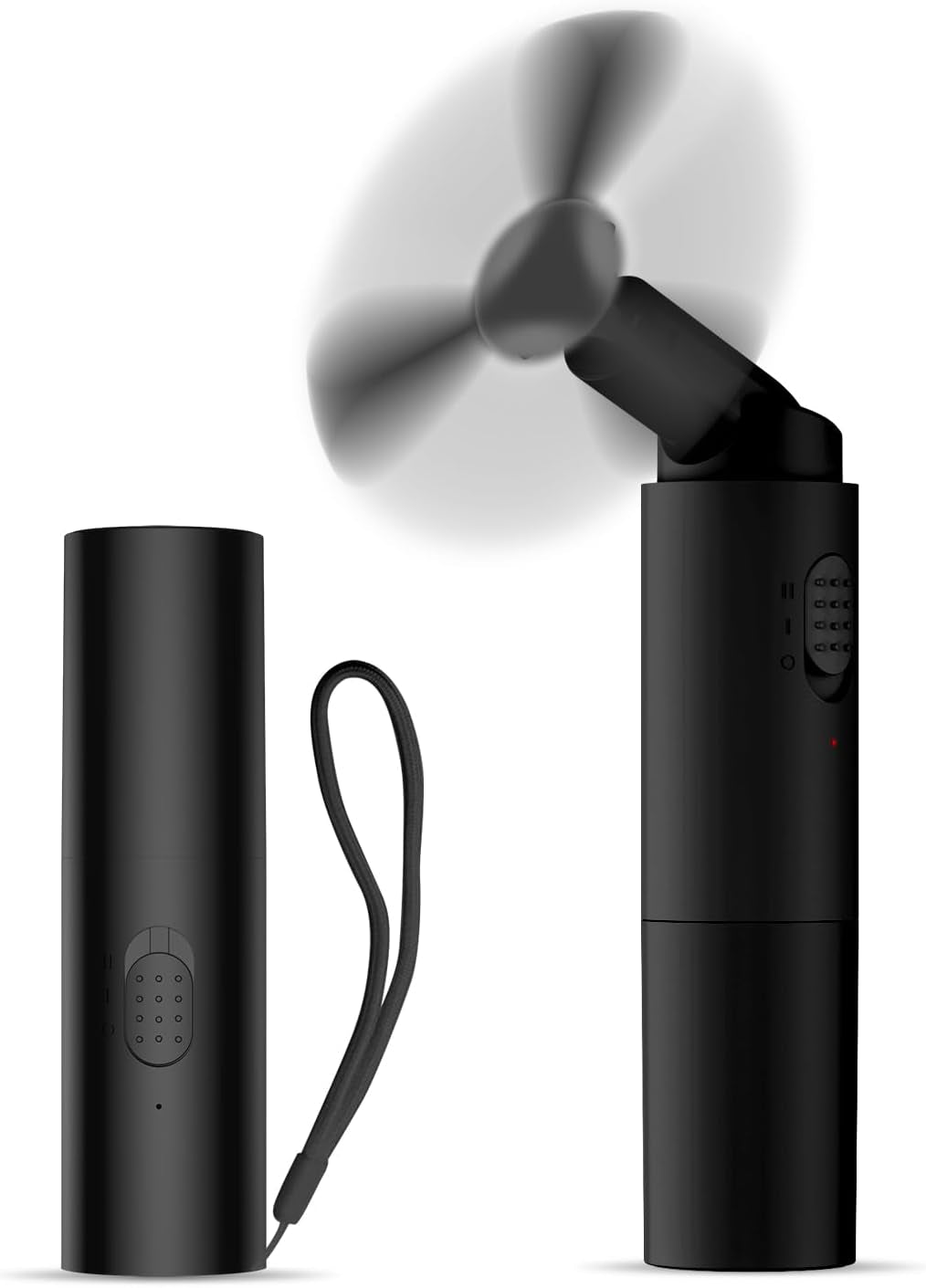 Handheld Fan Rechargeable, Mini Portable Fan Small Hand Fan, 3000Mah Battery Operated 22Hrs+ Makeup Eyelash Fan Personal Fan Gifts for Women Girls Men Travel Indoor Outdoor (Black)