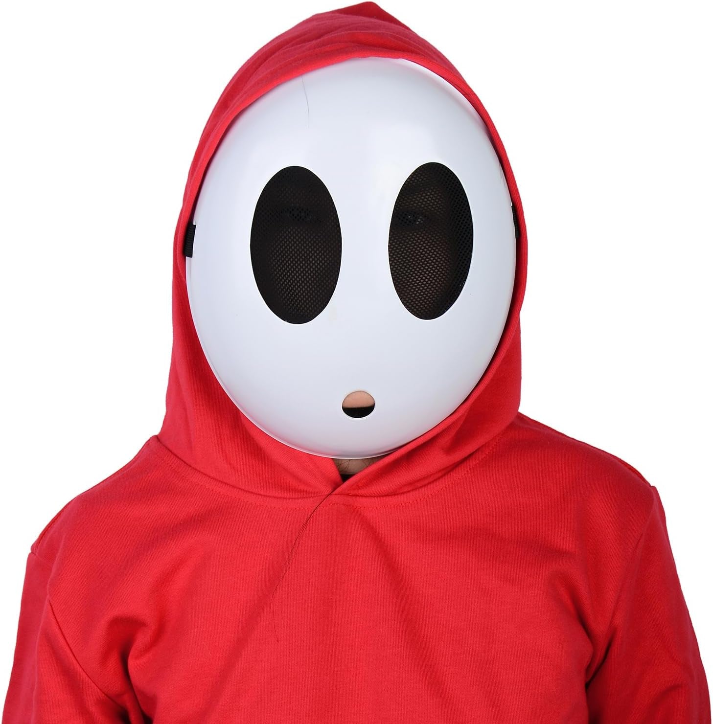 White Shy Guy Mask Girl Halloween Mask Full Face Mask Costume Cosplay Prop Accessories