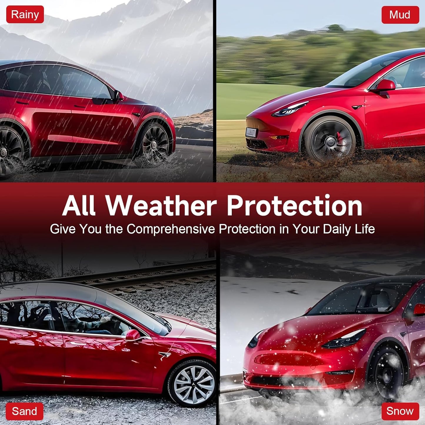 for Tesla Model Y Trunk Mat Cargo Mat 2020-2023 2024, for Tesla Model Y 5-Seater Accessories, All Weather TPE Cargo Trunk Liner, Heavy Duty Non Slip Trunk Protector Custom Fit for Model Y