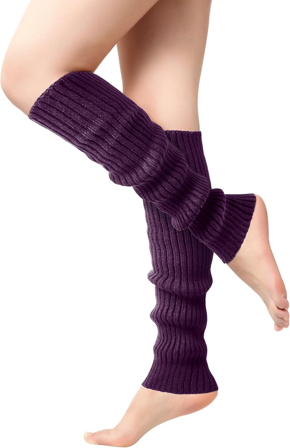 Leg Warmers for Women - Leg Warmers 80S Ribbed Knitted Long Socks for Yoga Party Sports Fashion Accessories