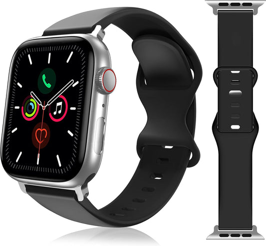 Sport Silicone Band Compatible with Apple Watch Bands for Women Men 38Mm 40Mm 41Mm 42Mm 44Mm 45Mm 49Mm, Soft Wristband Waterproof Replacement Strap for Iwatch Bands Series 9 Ultra 8 7 6 5 4 3 2 1 SE
