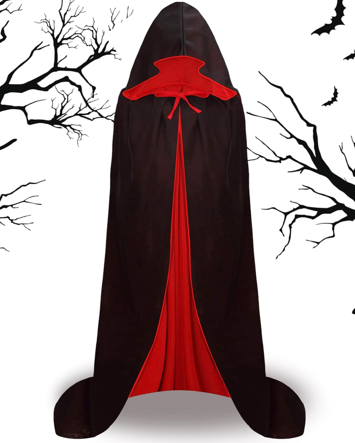 Hooded Cloak Long Cape for Adult Christmas Halloween Costumes Dress Up