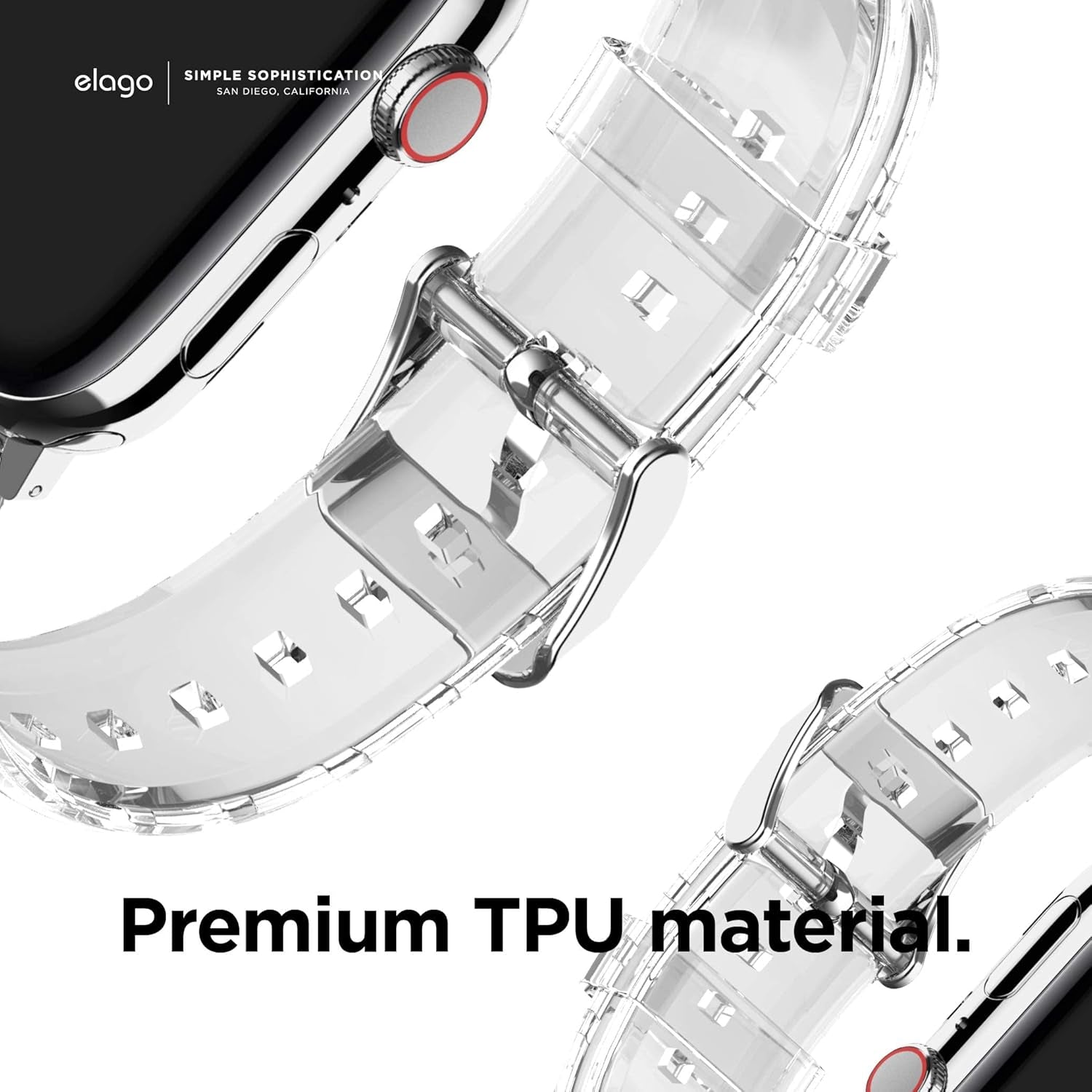 Clear Band Compatible with Apple Watch Band Ultra2/Ultra/Se/10/9/8/7/6/5/4/3/2/1 Compatible with Iwatch 38Mm 40Mm 42Mm 44Mm 45Mm 46Mm 49Mm – Transparent Protective Band, Watch Strap Connector Included