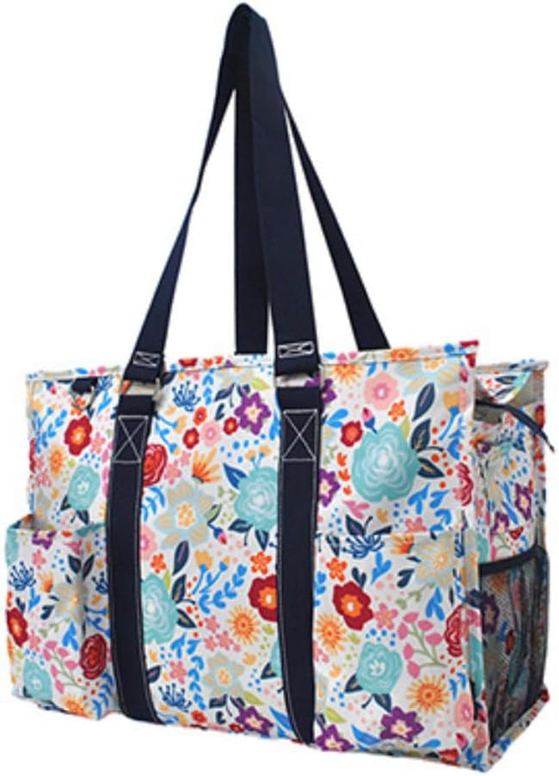 Utility Water Resistant Tote Bag, Top Zipper Closure, Perfect Gifts for Working Women, Nurses, Gym Bag