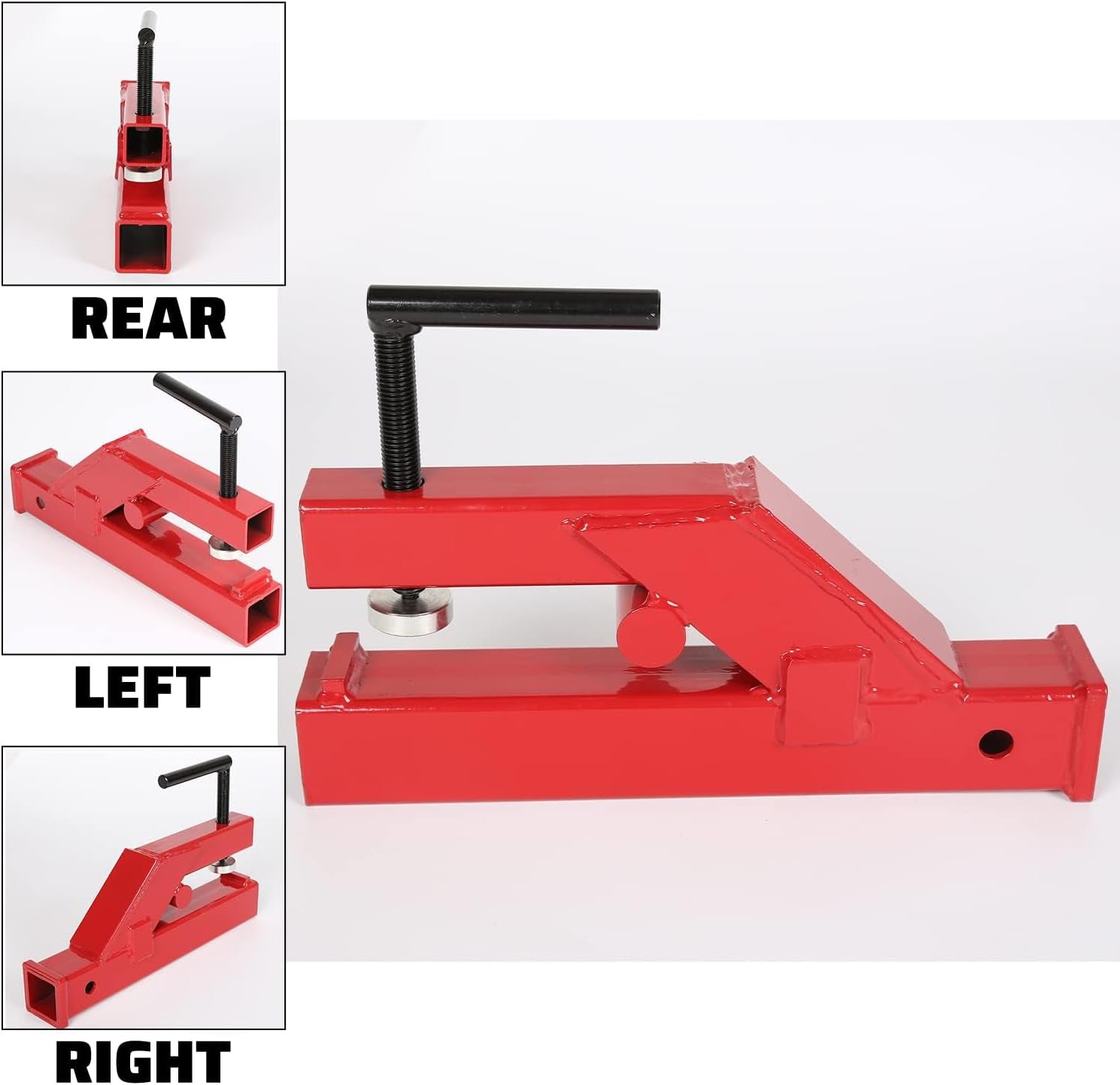 Clamp on Trailer Hitch 2" Ball Mount Receiver Adapter Bucket Trailer Hitch Competible with Deere Bobcat Tractor Bucket Forklift TRUCK DRIVER