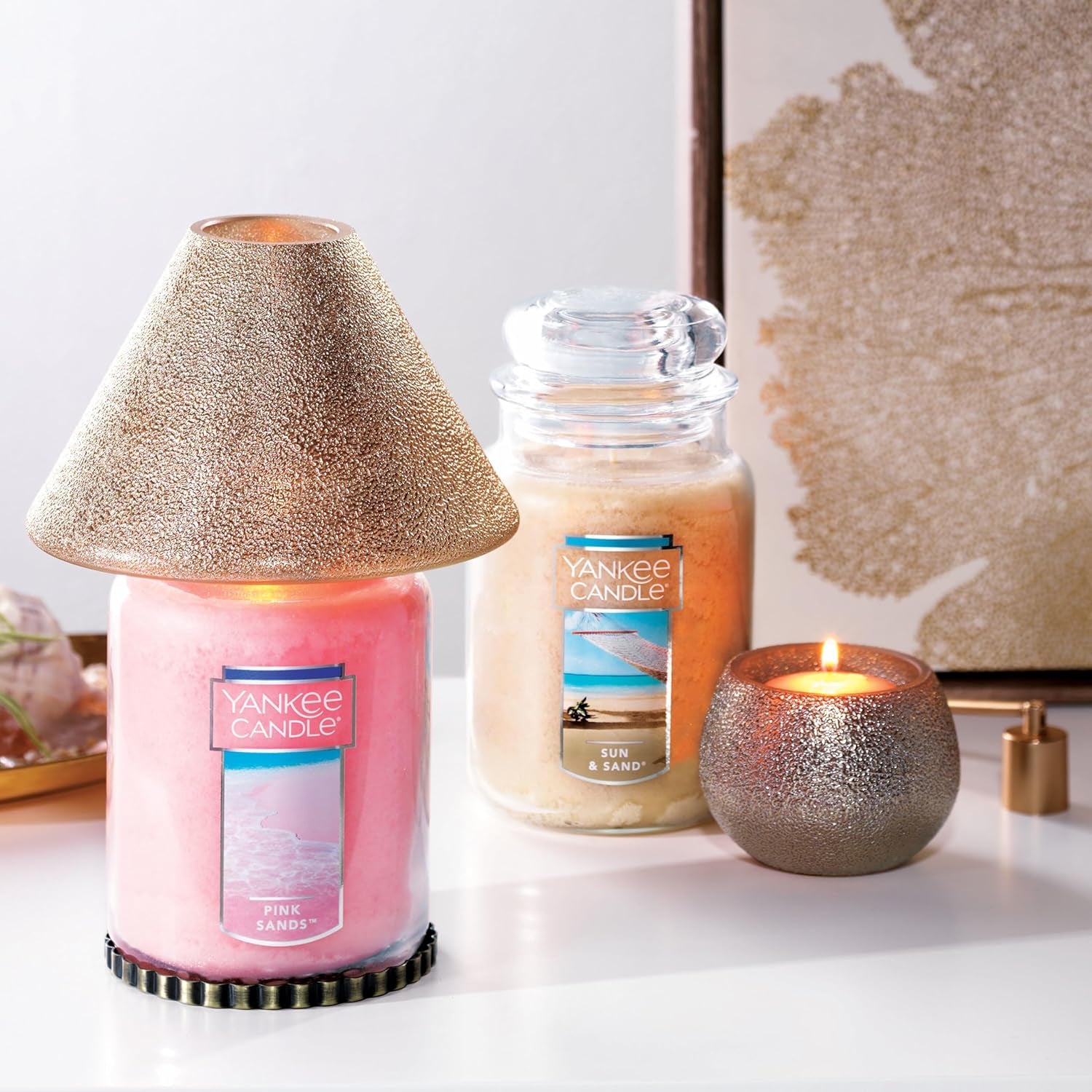 Pink Sands Scented, Classic 22Oz Large Jar Single Wick Candle, over 110 Hours of Burn Time, Perfect for Creating Relaxing Atmosphere