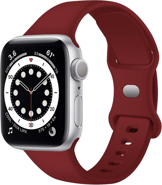Sport Bands Compatible with Apple Watch Band 38Mm 40Mm 41Mm 42Mm 44Mm 45Mm, Soft Silicone Waterproof Strap Compatible with Iwatch Series Ultra 8 7 6 5 4 3 2 1 SE Women Men